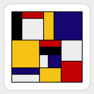 Mondrian De Stijl Sticker